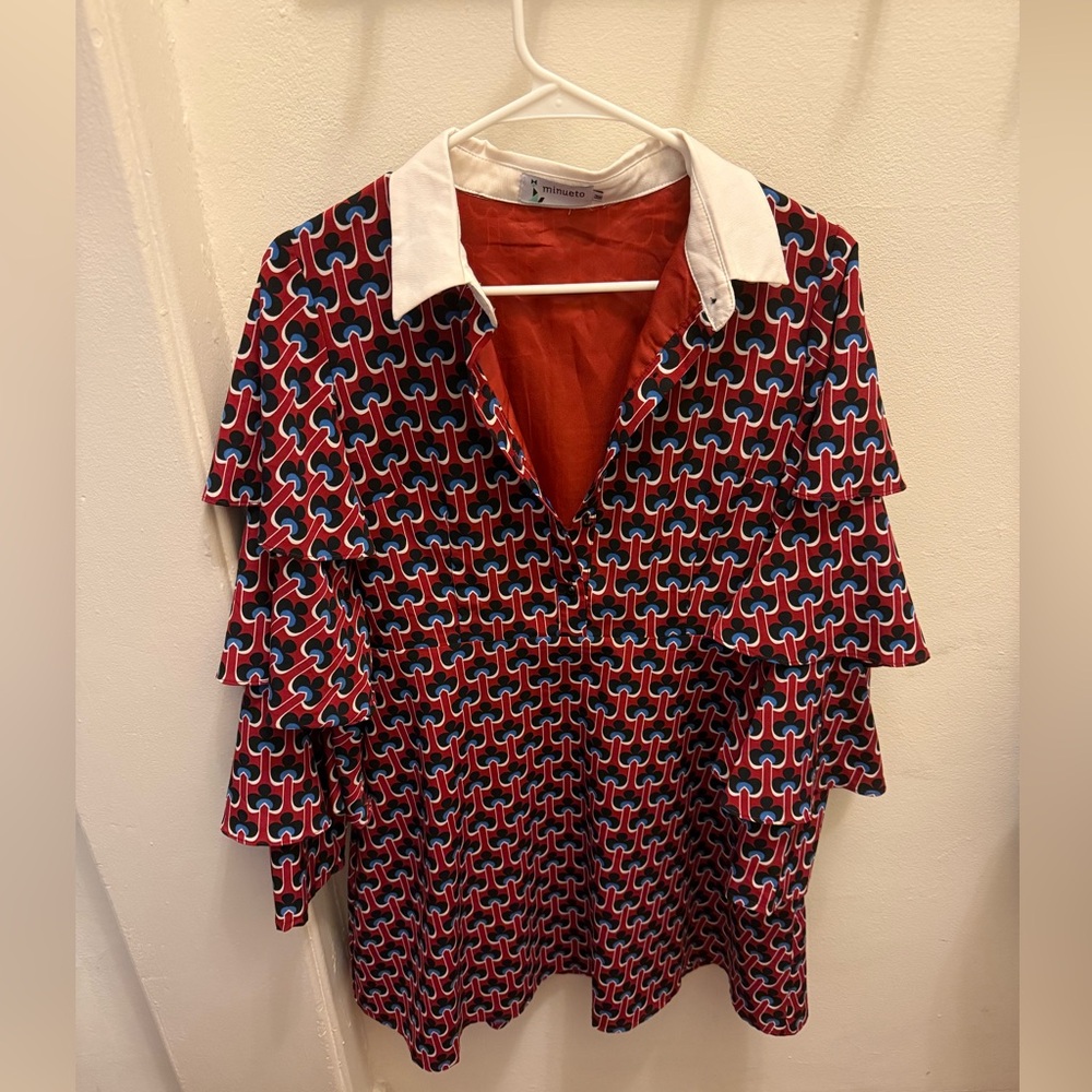Minueto Retro Spade Patterned dress with extra fun sleeves!